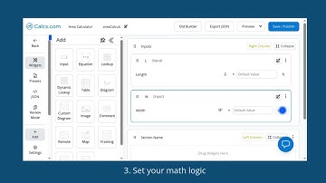 How to create an area calculator with Calcs Builder