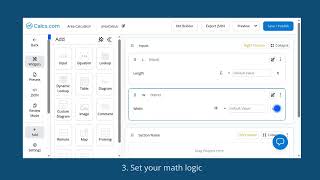 How to create an area calculator with Calcs Builder screenshot 5