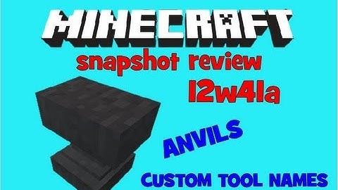 MInecraft Snapshot review 12w41a ANVILS, CUSTOM TOOL NAMES AND MORE!