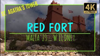 RED FORT/RED TOWER [4K] – MALTA’23 W 11 DNI! (#31 zabytki i atrakcje rycerskiej wyspy słońca)