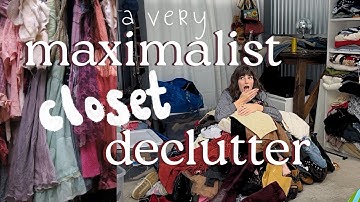 DECLUTTER MY VINTAGE STORAGE UNIT | maximalist closet clean out + organization
