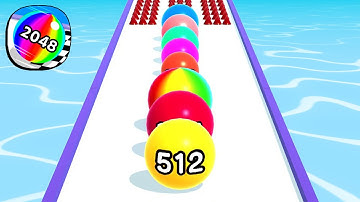 Ball Run 2048 - All Levels Gameplay Android, iOS ( Levels 4100 )