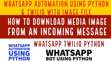 Bot For Whatsapp|How To Download Media Image From An Incoming Whatsapp Message Using Python|Part:11
