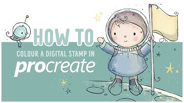 How to Colour a Digital Stamp in Procreate!