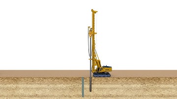 Rigid Inclusions (Controlled Stiffness Columns CSC®) Animation | Keller