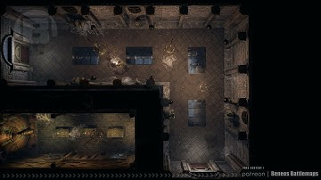 Modular Dungeon - Corridor | Battlemap Demo | Beneos Animated RPG Maps