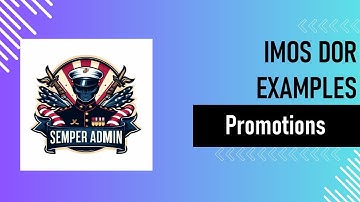 Promotions: IMOS DOR Examples