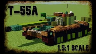 Minecraft: T-55A Tutorial | Medium Tank (1.5:1 Scale) screenshot 2