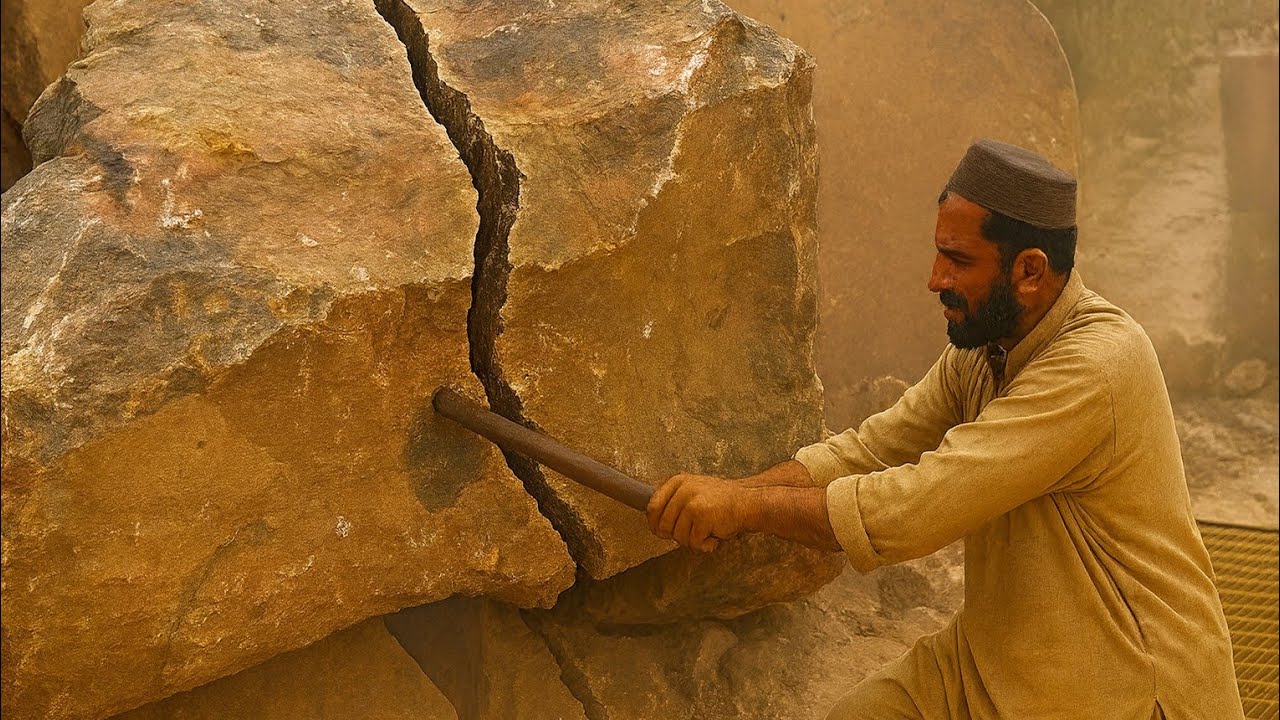 Unstoppable Rock Crusher: Smashing Giant Stones with Brutal Force 