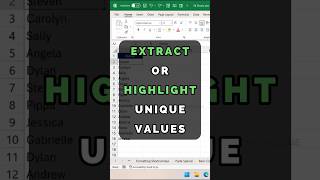Extract or Highlight unique values in Excel