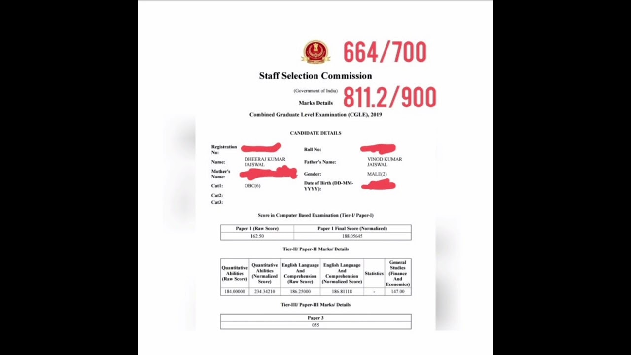 My SSC CGL 2019 Result || 