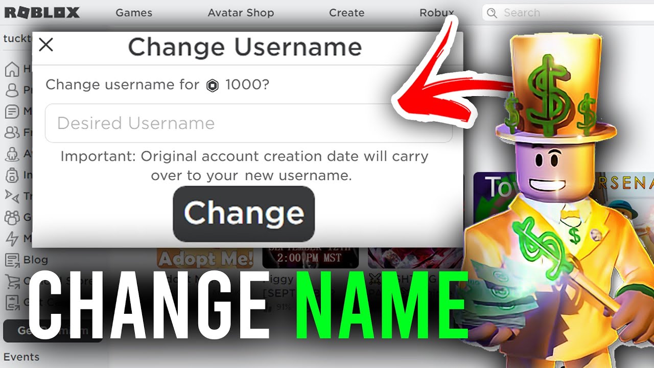 How To Change Your Name In Roblox (Guide) | Change Your Roblox Username ...