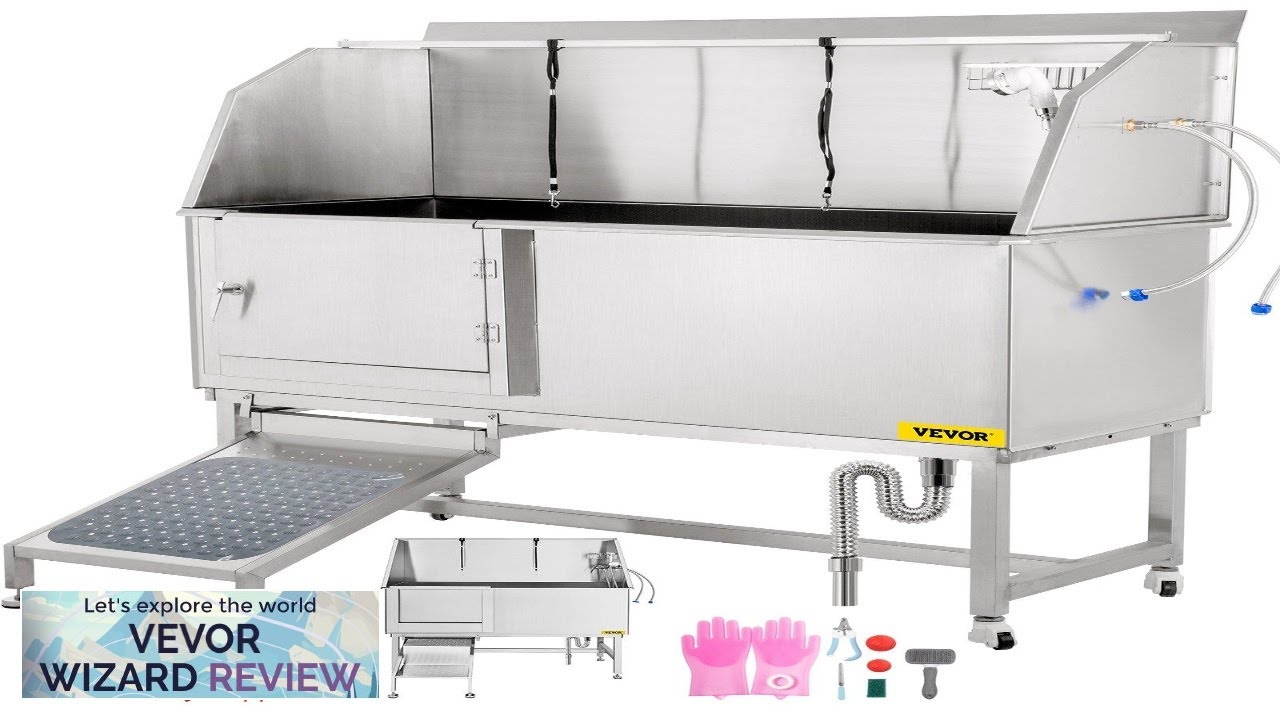 VEVOR Dog Grooming Tub 62" L Pet Wash Station 304 Stainless Steel Review