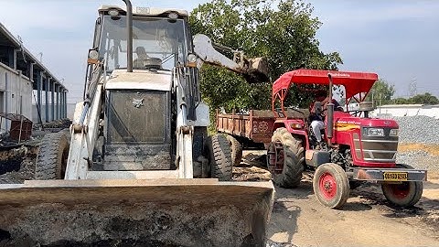 Mahindra and Newholland Tractors Fully Loaded Mud With New Jcb Backhoe Loader | Jcb Tractor Cartoon