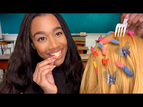 ASMR The Girl Behind You In Class Eats The Bugs Out Of Your Hair 😋🪲 Hair Play ASMR