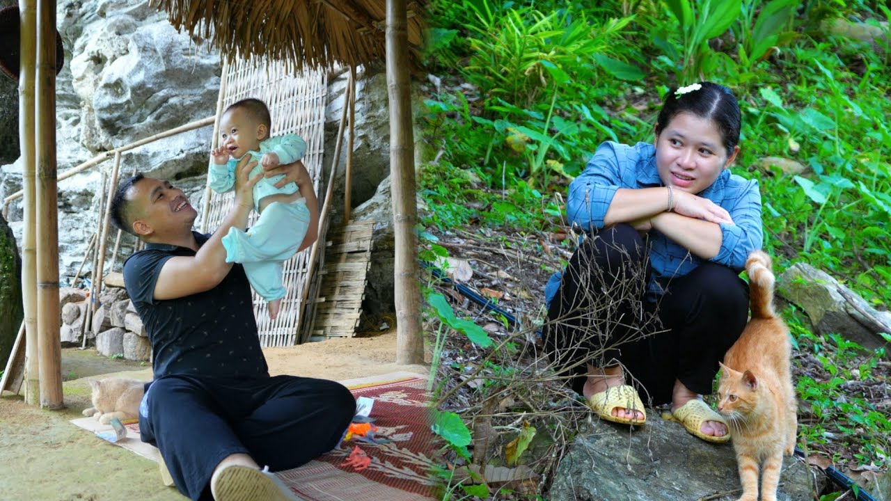 CEO Duong secretly holds the baby - Ly Thi Ly's happy smile | Cooking, Food, country life vlog