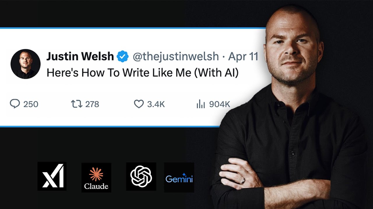 This AI Prompt Writes X Posts Like Justin Welsh (in 5 Seconds) - YouTube