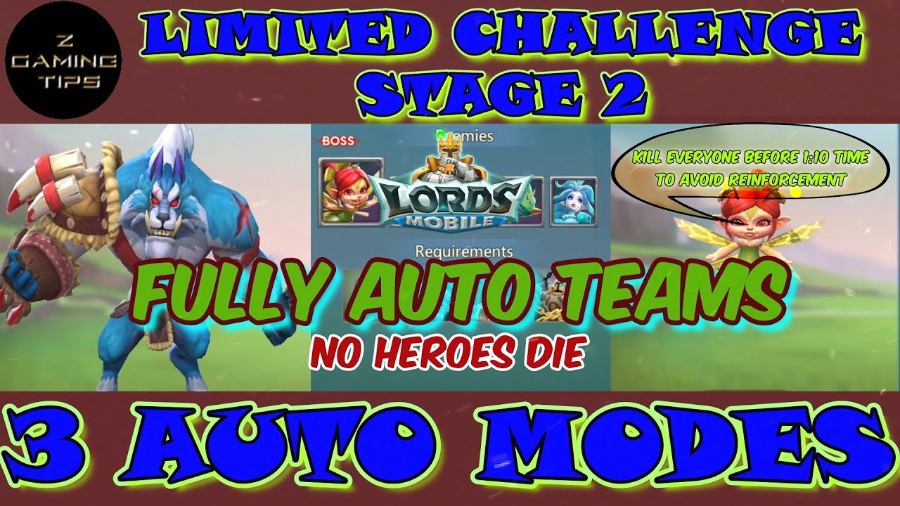 Grim Wolf Limited Challenge Bloodlust Stage 2 (3 Fully Auto Teams) - Part 3 | Lords Mobile