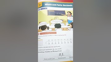 CLASS - 4 MATHS CHAPTER-7 DECIMALS CONCEPT OF DECIMALS AND EXERCISE  - 7.1