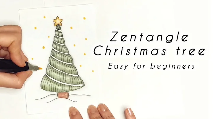 Christmas tree drawing for beginners ⭐ Zentangle Christmas tree idea  ⭐ Zenart