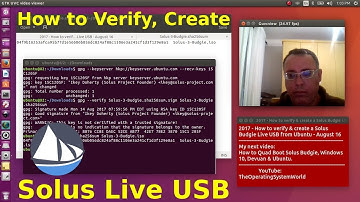 2017 - How to verify & create a Solus Budgie Live USB from Ubuntu - August 16