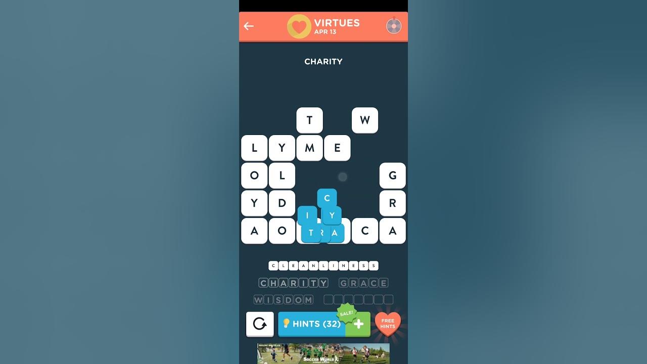 WordBrain 2 Daily April 13 VIRTUES Answers Wordbrain 2 Daily Answers