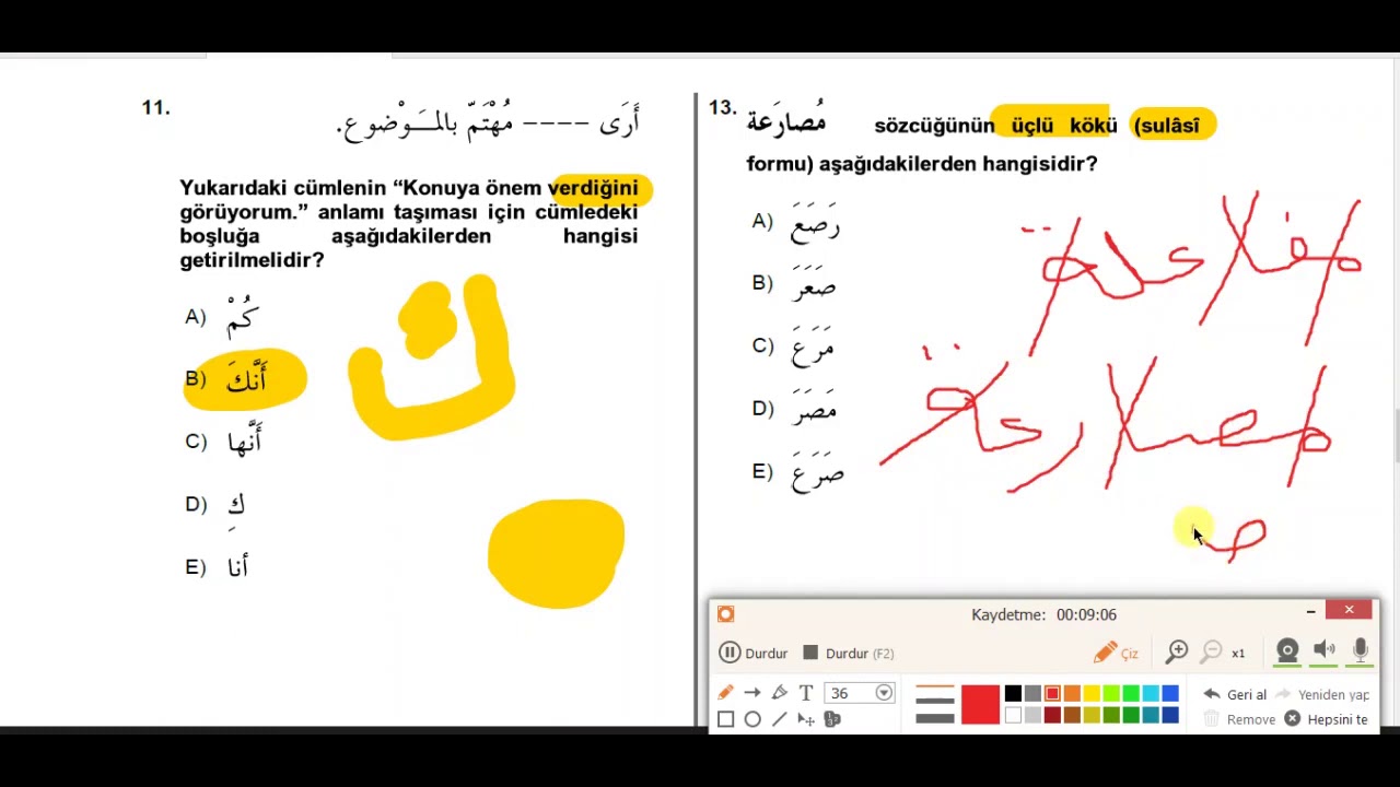 01 ARAPÇA 2 2019 DÖNEM SONU SINAVI