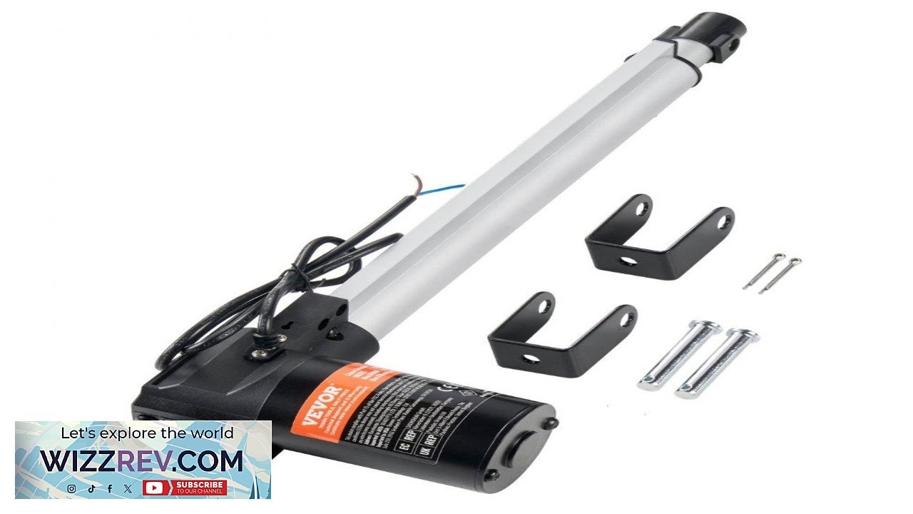 VEVOR Linear Actuator 12V 12 Inch Heavy Duty 1320lbs 6000N Linear Actuator 0.19" s