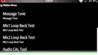 Hidden menu settings LG Esteem ms910