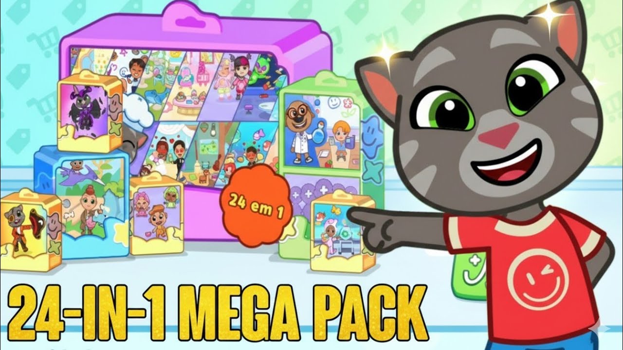 24-in-1 Mega Pack unlocked in My Talking Tom & Friends World New update Gameplay Android ios 