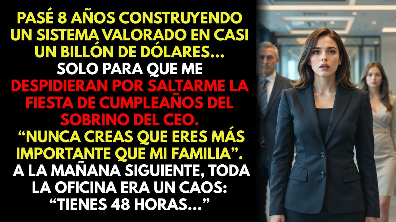 El sobrino del CEO me despidió por faltar a su fiesta y ahora controlo el algoritmo de 940 M$