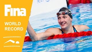 DOHA2014: HOSSZU Katinka (HUN) WR setter in the Women's 400m Individual Medley