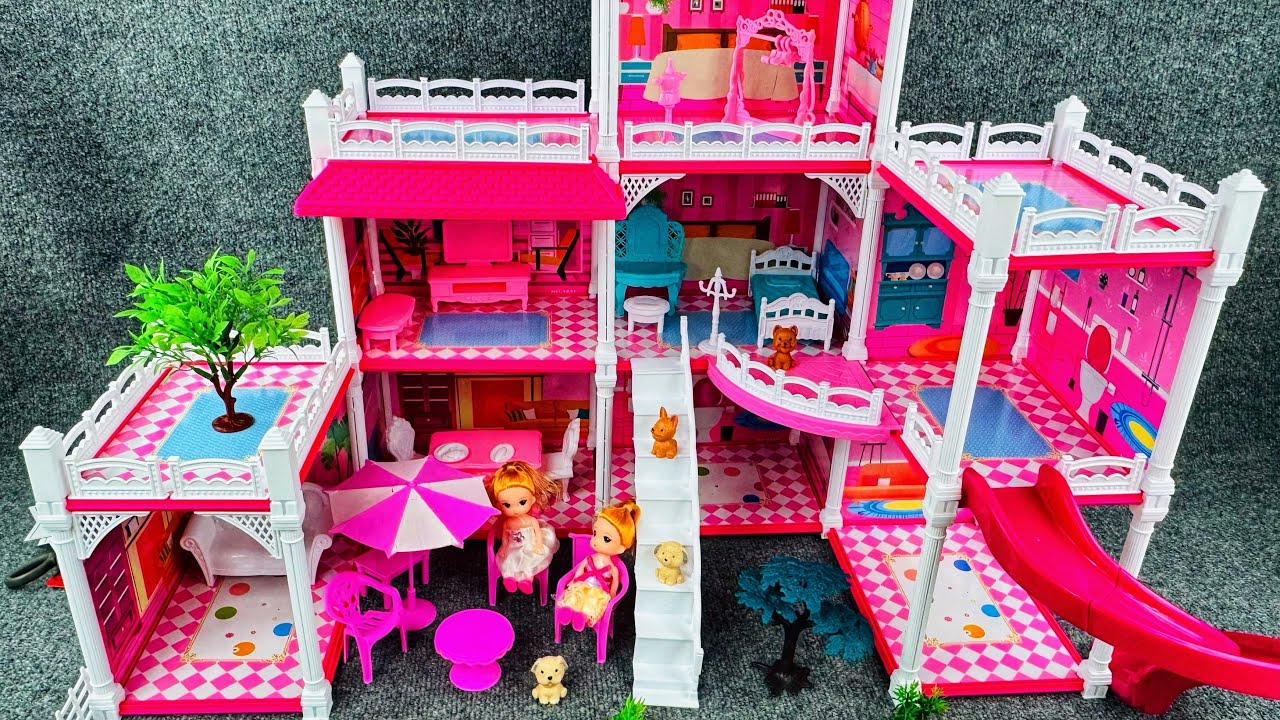 15 Minutes of Satisfying with ASMR Unboxing: Pink Barbie House DIY