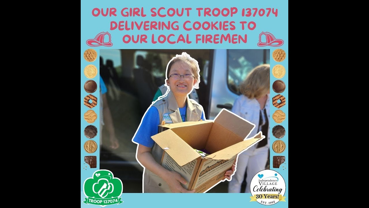 Girl Scout Cookies Donation to Fire Station #3