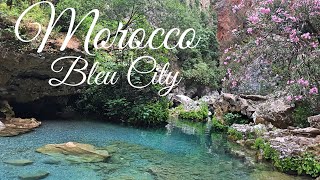 Blue City Morocco. Travel to  Morocco Chefchaouen. Akchouк waterfall. Hotel Atlas Chaouen.