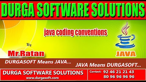 Corejava - Basics- Java coding conventions