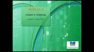 Math 30 3 Ch2 Less4 Scatter Plots