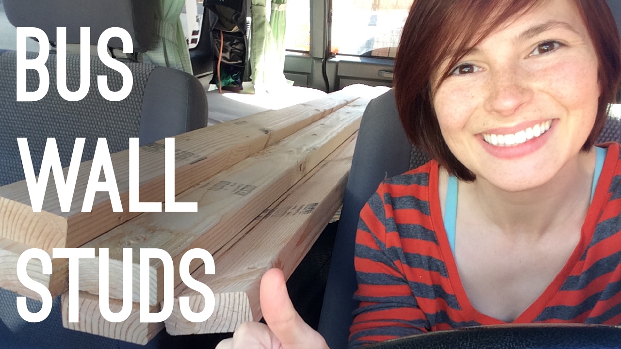 Installing Studs in the Walls of the Bus - YouTube