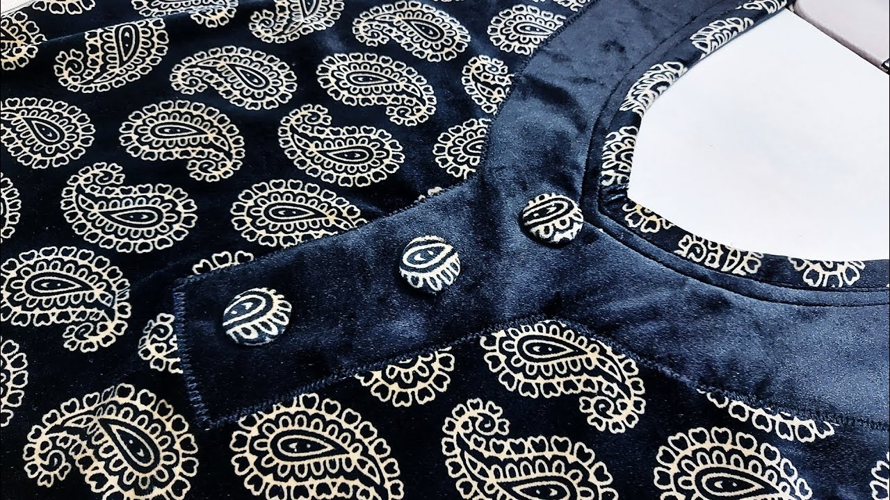 خياطة صدر دشداشة قديفة للامهات بكل سهولة - Blouse Design