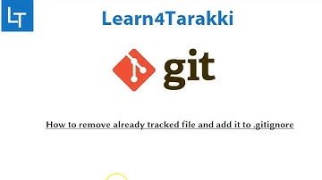 How to remove already tracked file and add it to .gitignore file