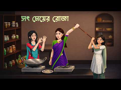 সৎ মেয়ের রোজা | Rojar Cartoon | Bengali Village Story | Dhadha Point