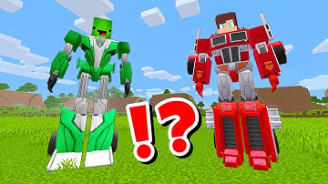 JJ and Mikey Become TRANSFORMERS CHALLENGE in Minecraft / Maizen Minecraft