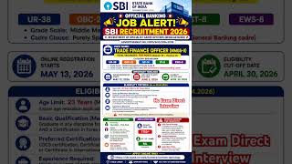 SBI Recruitment 2026 Direct interview No Exam #government #job #bank #aspirants