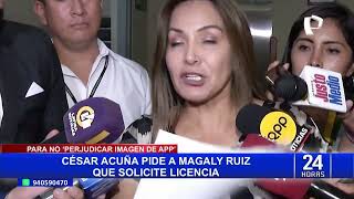 Caso Mochasueldo: APP no tomará medidas disciplinarias contra parlamentaria Magaly Ruiz
