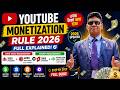 YouTube Monetization Rule 2026 💰 Full Explained (Bangla Guide)