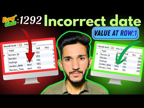 Error Code 1292 Incorrect Date Value at Row 1 | Fix Date Format Issues Easily