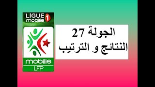 Algérie 29/06/2021 - ligue 1 mobilis- journée 27-ترتيب الدوري الجزائري - الجولة 27