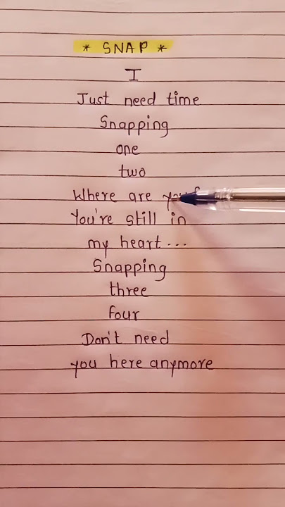 Snap 🌼 ~ Rosa Linn   #songlyrics