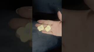 Diy flower 🌼 earrings idea making at home  / cello tape flower earrings /  #youtubeshorts #shorts