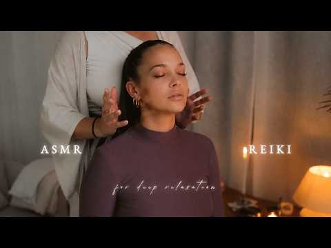 ASMR REIKI MASSAGE (almost touch, hand movements, oil, energy cleanse) for deep relaxation